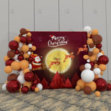 Allenjoy Red Merry Christmas Decoration Fabric Backdrop