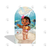 Allenjoy Baby Moana Birthday Baby Shower Party Arch Backdrop Wall Cloth Cover