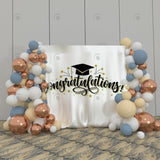 Allenjoy Graduation Party Decoration Fabric Backdrop