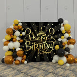 Allenjoy Happy Birthday Party Decoration Fabric Backdrop