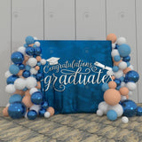 Allenjoy Graduate Graduation Party Decoration Fabric Backdrop