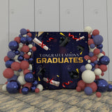 Allenjoy Congratulation Graduate Graduation Party Decoration Fabric Backdrop