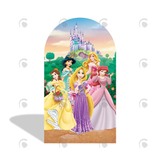 Allenjoy Disney Princess Birthday Party Arch Backdrop Wall Cloth Cover