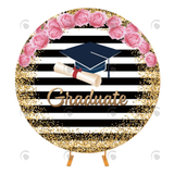 Allenjoy Graduate Party Round Backdrop Cover