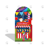 Allenjoy Circus Birthday Baby Shower Party Arch Backdrop Wall Cloth Cover