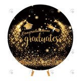 Allenjoy Graduation Party Round Backdrop Cover