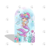 Allenjoy Mermaid Theme Birthday Baby Shower Party Arch Backdrop Wall Cloth Cover