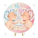 Allenjoy Baby Shower Party Round Cover