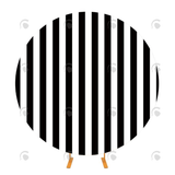 Allenjoy Black And White Stripe Round Backdrop Cover For Birthday Graduation