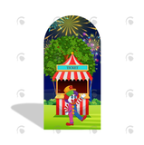 Allenjoy Circus Birthday Baby Shower Party Arch Backdrop Wall Cloth Cover