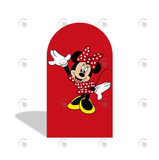 Allenjoy Red Minnie Baby Shower Birthday Party Arch Backdrop Wall Cloth Cover