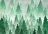 Green Oil Painting Forest Backdrop