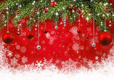 Red Christmas Snowflake Backdrop