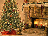 Christmas Fireplace Backdrop