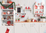 Christmas Modern Kitchen Photography Backdrop