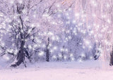 Winter Snowing Wonderland Backdrop