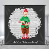 Allenjoy 1St Christmas Personalized Photo Birthday Backdrop