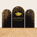 Allenjoy 2024 Glitter Graduation Party Decors Backdrop Covers