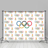 Allenjoy 2024 Olympic Rings Step And Repeat Party Backdrop