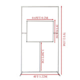 Allenjoy 4X7FT Hollow Collapsible Panel Party Photo Booth Backdrop Stand