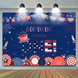 Allenjoy 4Th Of July Girls Happy First Birthday Party Backdrop