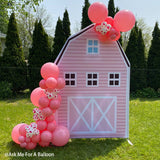 Allenjoy 5.3X8FT Barn Backdrop Stand Farm Themed Birthday Party Decoration Prop