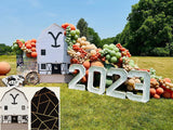 Allenjoy 5.3X8FT Barn Backdrop Stand Farm Themed Birthday Party Decoration Prop