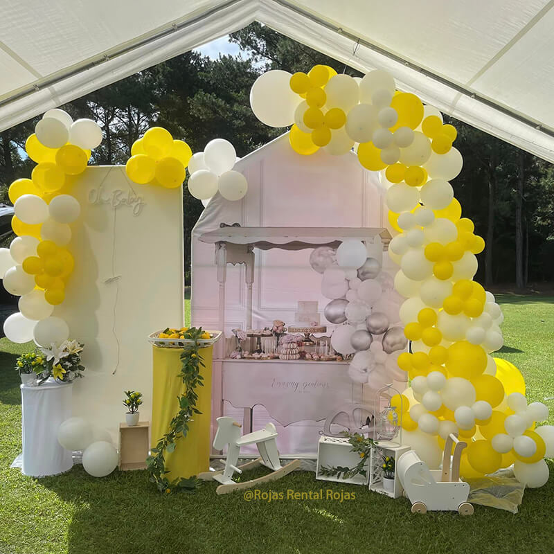 Allenjoy 5.3X8FT Barn Backdrop Stand Farm Themed Birthday Party Decoration Prop