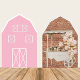 Allenjoy 5.3X8FT Barn Backdrop Stand Farm Themed Birthday Party Decoration Prop