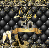 Allenjoy 50 Fabulous Fantastic Birthday Backdrop