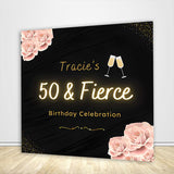 Allenjoy 50 & Fierce Birthday Party Backdrop