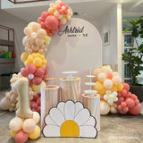 Allenjoy 5X7.5FT Chiara Arched Backdrop Custom Arched Wall Backdrop Cover For Party Decoration
