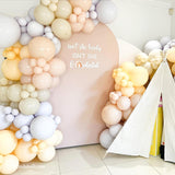 Allenjoy 5X7.5FT Chiara Arched Backdrop Custom Arched Wall Backdrop Cover For Party Decoration