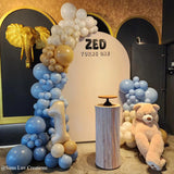 Allenjoy 5X7.5FT Chiara Arched Backdrop Custom Arched Wall Backdrop Cover For Party Decoration