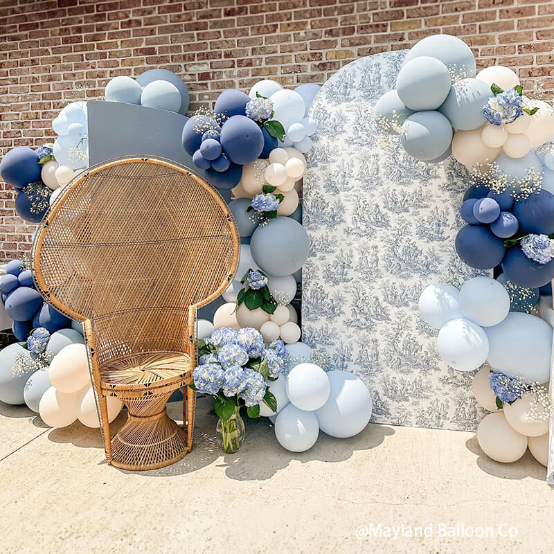 Allenjoy 5X7.5FT Chiara Arched Backdrop Custom Arched Wall Backdrop Cover For Party Decoration