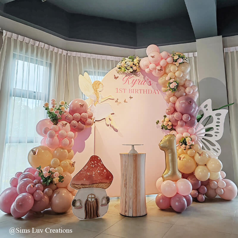 Allenjoy 5X7.5FT Chiara Arched Backdrop Custom Arched Wall Backdrop Cover For Party Decoration
