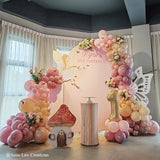 Allenjoy 5X7.5FT Chiara Arched Backdrop Custom Arched Wall Backdrop Cover For Party Decoration