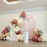 Allenjoy 5X7.5FT Chiara Arched Backdrop Custom Arched Wall Backdrop Cover For Party Decoration