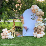 Allenjoy 5X7.5FT Chiara Arched Backdrop Custom Arched Wall Backdrop Cover For Party Decoration