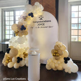 Allenjoy 5X7.5FT Chiara Arched Backdrop Custom Arched Wall Backdrop Cover For Party Decoration