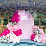 Allenjoy 5X7.5FT Chiara Arched Backdrop Custom Arched Wall Backdrop Cover For Party Decoration