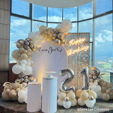 Allenjoy 5X7.5FT Chiara Arched Backdrop Custom Arched Wall Backdrop Cover For Party Decoration