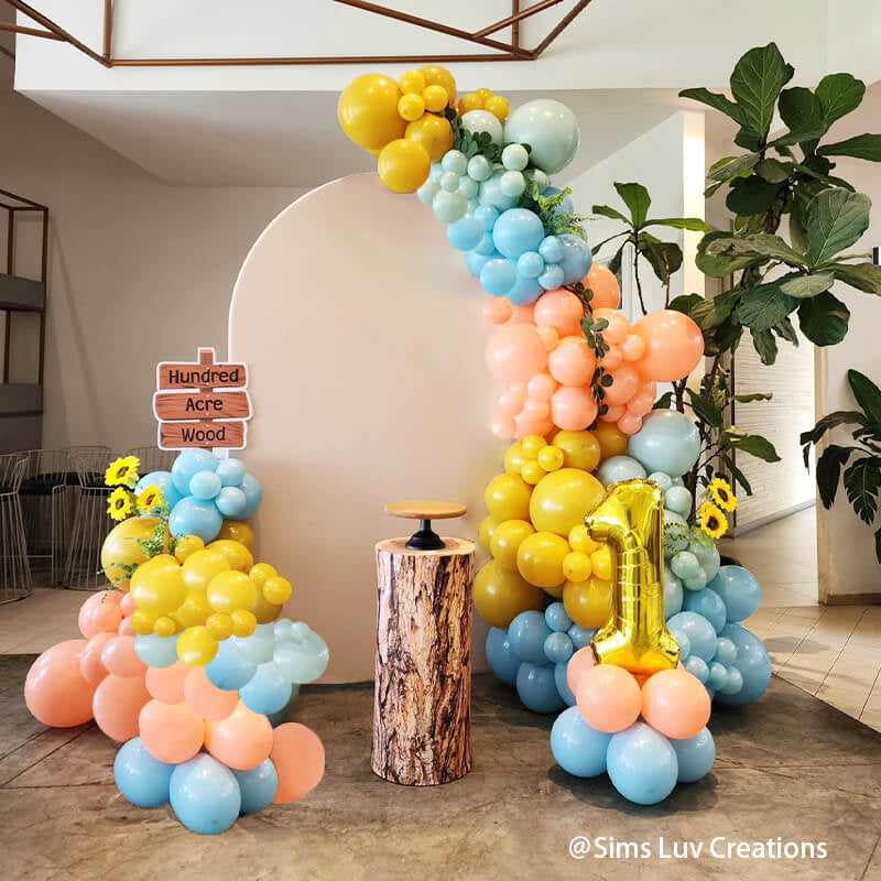 Allenjoy 5X7.5FT Chiara Arched Backdrop Custom Arched Wall Backdrop Cover For Party Decoration