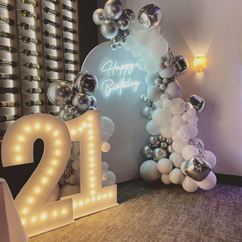 Allenjoy 5X7.5FT Chiara Arched Backdrop Custom Arched Wall Backdrop Cover For Party Decoration