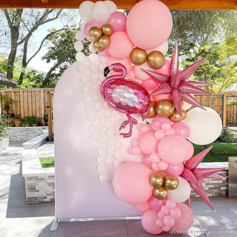Allenjoy 5X7.5FT Chiara Arched Backdrop Custom Arched Wall Backdrop Cover For Party Decoration