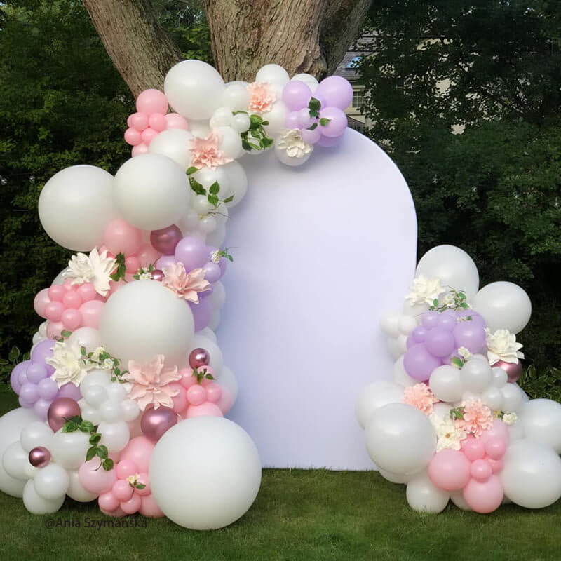 Allenjoy 5X7.5FT Chiara Arched Backdrop Custom Arched Wall Backdrop Cover For Party Decoration