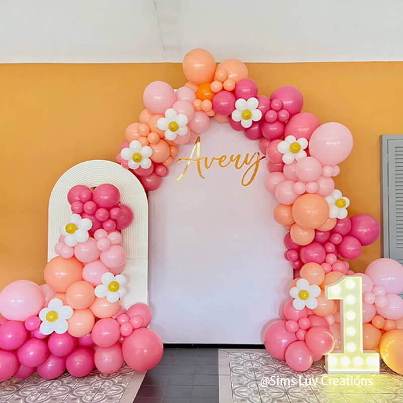 Allenjoy 5X7.5FT Chiara Arched Backdrop Custom Arched Wall Backdrop Cover For Party Decoration