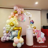 Allenjoy 5X7.5FT Chiara Arched Backdrop Custom Arched Wall Backdrop Cover For Party Decoration
