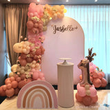 Allenjoy 5X7.5FT Chiara Arched Backdrop Custom Arched Wall Backdrop Cover For Party Decoration