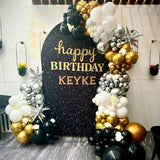 Allenjoy 5X7.5FT Chiara Arched Backdrop Custom Arched Wall Backdrop Cover For Party Decoration